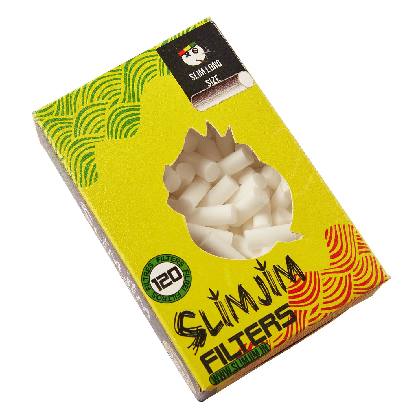 Slimjim Filters Slim Long Size (22 X 6 MM) (5 Packs/Box) (WH)