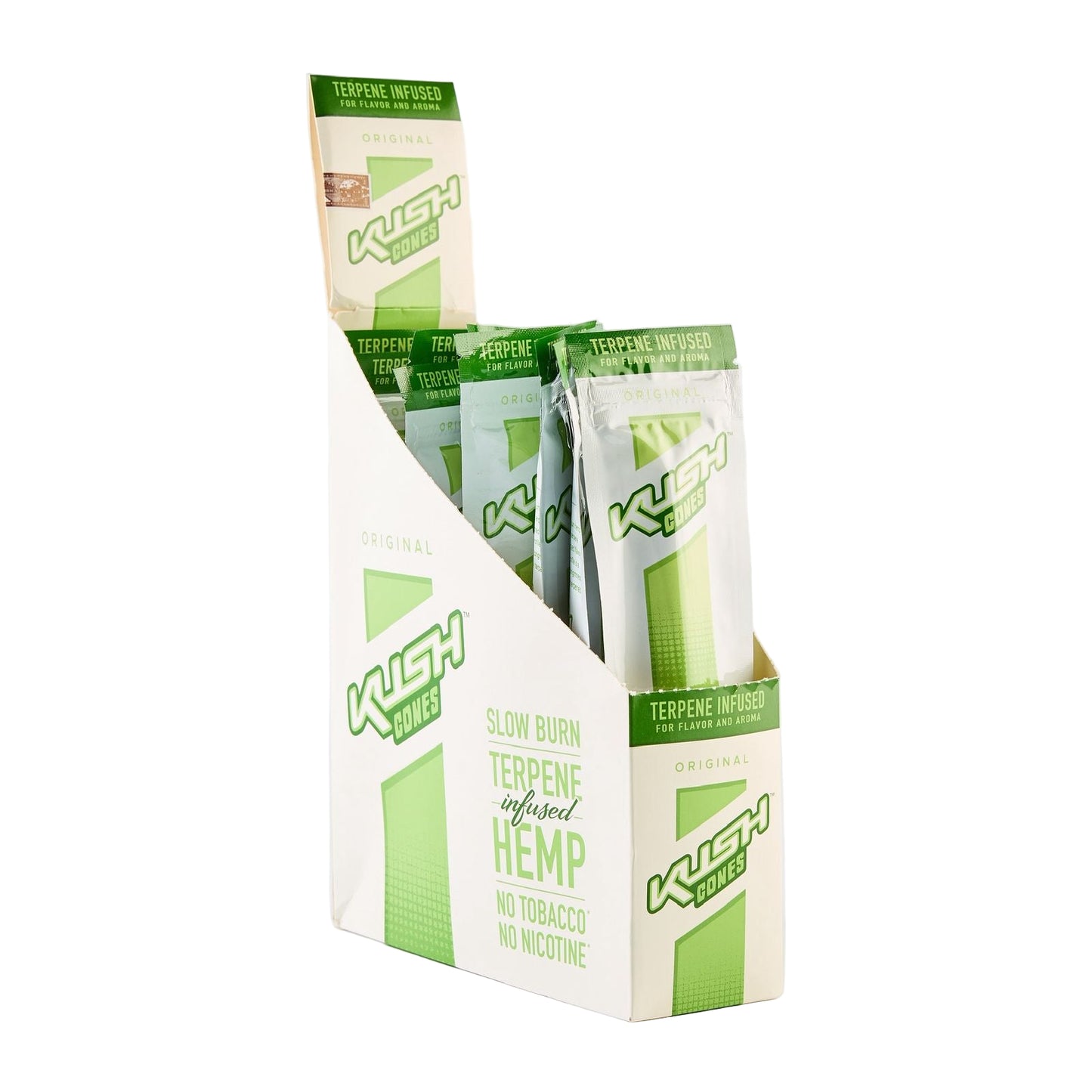 Kush Herbal - Terpenes Infused Hemp Cones – Original (12 Packs/Box) (WH)