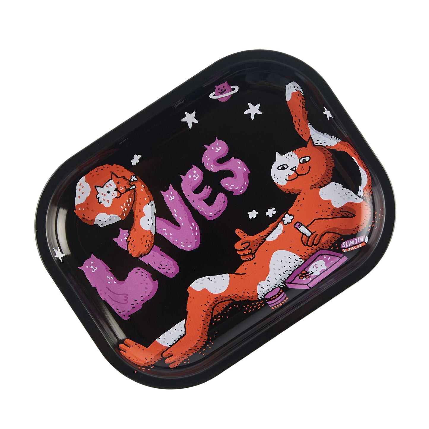 Slimjim X Jacob (9 Lives) Rolling Tray (9 Trays/Box) (WH)