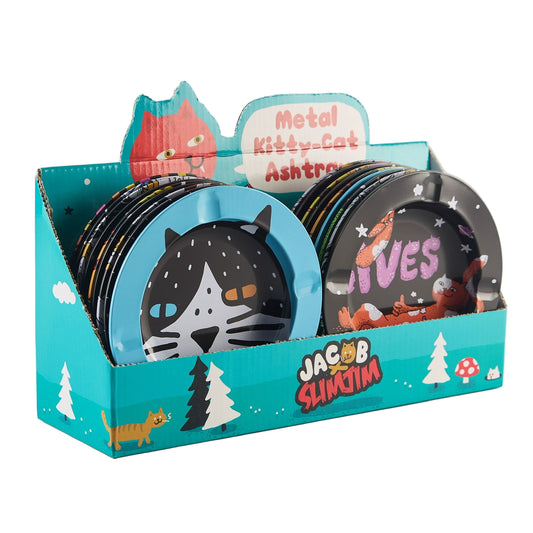 Slimjim X Jacob (9 Lives) Ashtray (9 Trays/Box) (WH)