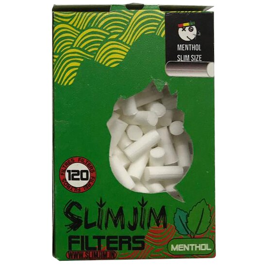 Slimjim Filters Menthol (15 X 6 MM) (5 Packs/Box) (WH)