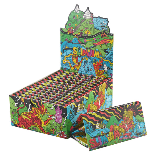 Slimjim x Jacob - King Size Papers + Grinder + Tray (16 Packs/Box) (WH)