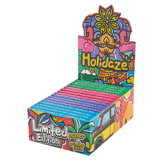 Holidaze (Ind) - King Size Papers + Tips + Grinder + Tray (16 Packs/Box) (WH)