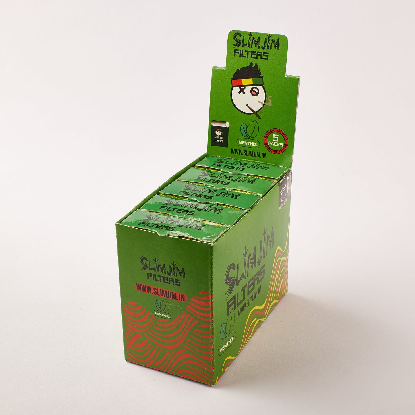 Slimjim Filters Menthol (15 X 6 MM) (5 Packs/Box) (WH)