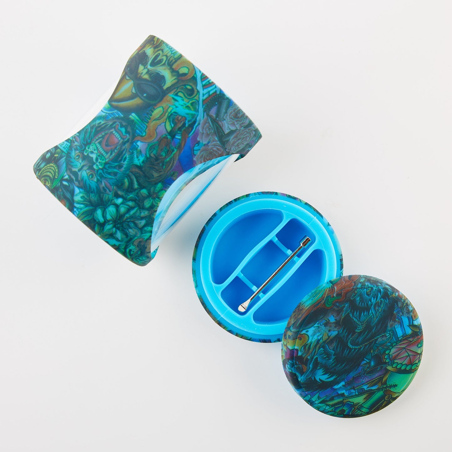 Silicone & Glass Stash Jar