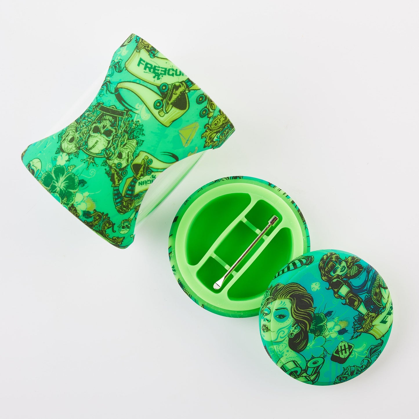 Silicone & Glass Stash Jar