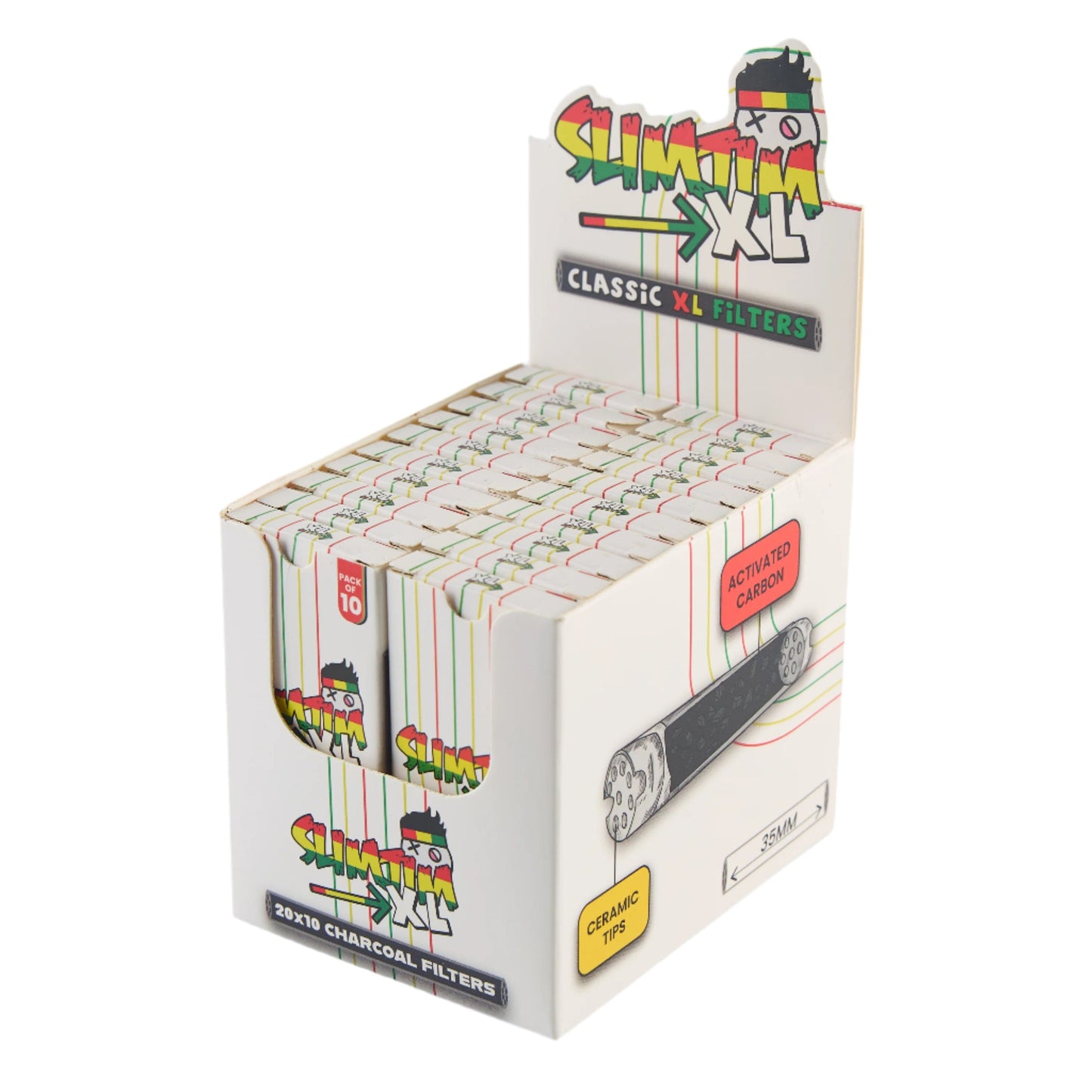Buy Slimjim - Classic XL Carbon Filters (6mm) (Box of 20) Activated Charcoal Filters | Slimjim India