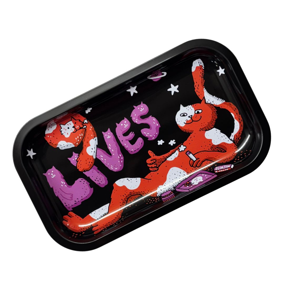 Buy Slimjim X Jacob 9 Lives Tray - Purrfect (Medium) rolling tray | Slimjim India