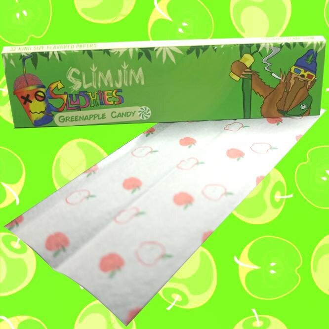 Slimjim Slushies- Green Apple Candy (Box of 25)