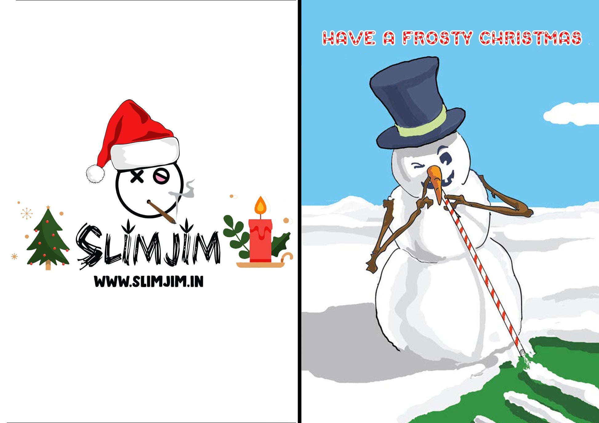 Hi Card - Have a Frosty Christmas Greeting Card Slimjim Skins