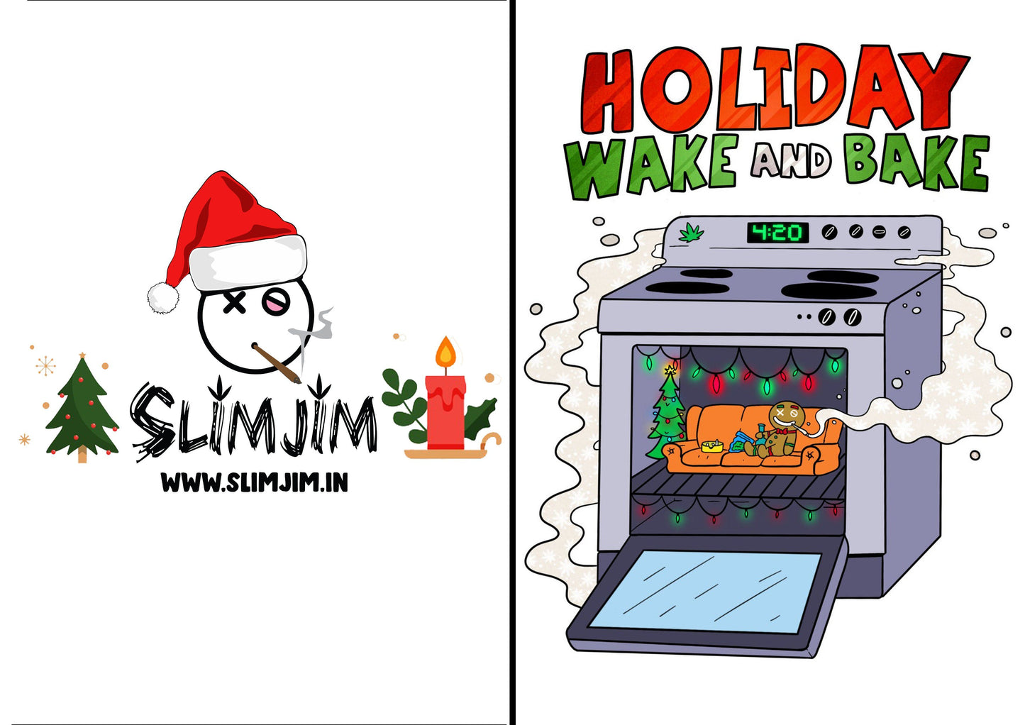 Hi Card - Wake N Bake Greeting Card Slimjim Skins