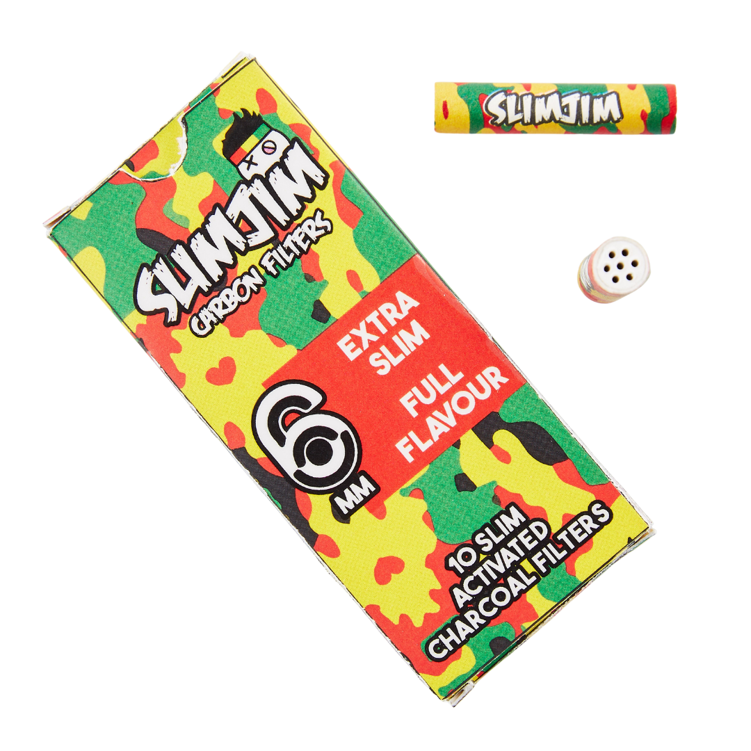 Slimjim - Camo Carbon Filters (6MM) (Box of 20)