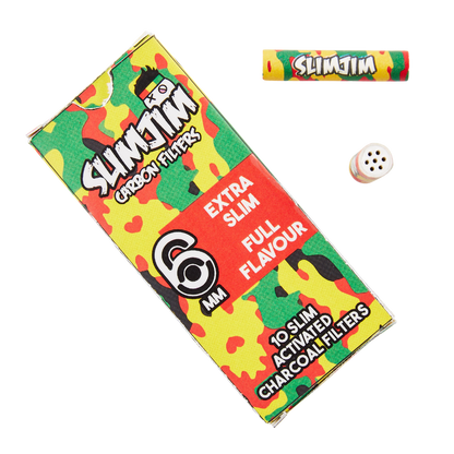 Slimjim - Camo Carbon Filters (6MM) (Box of 20)