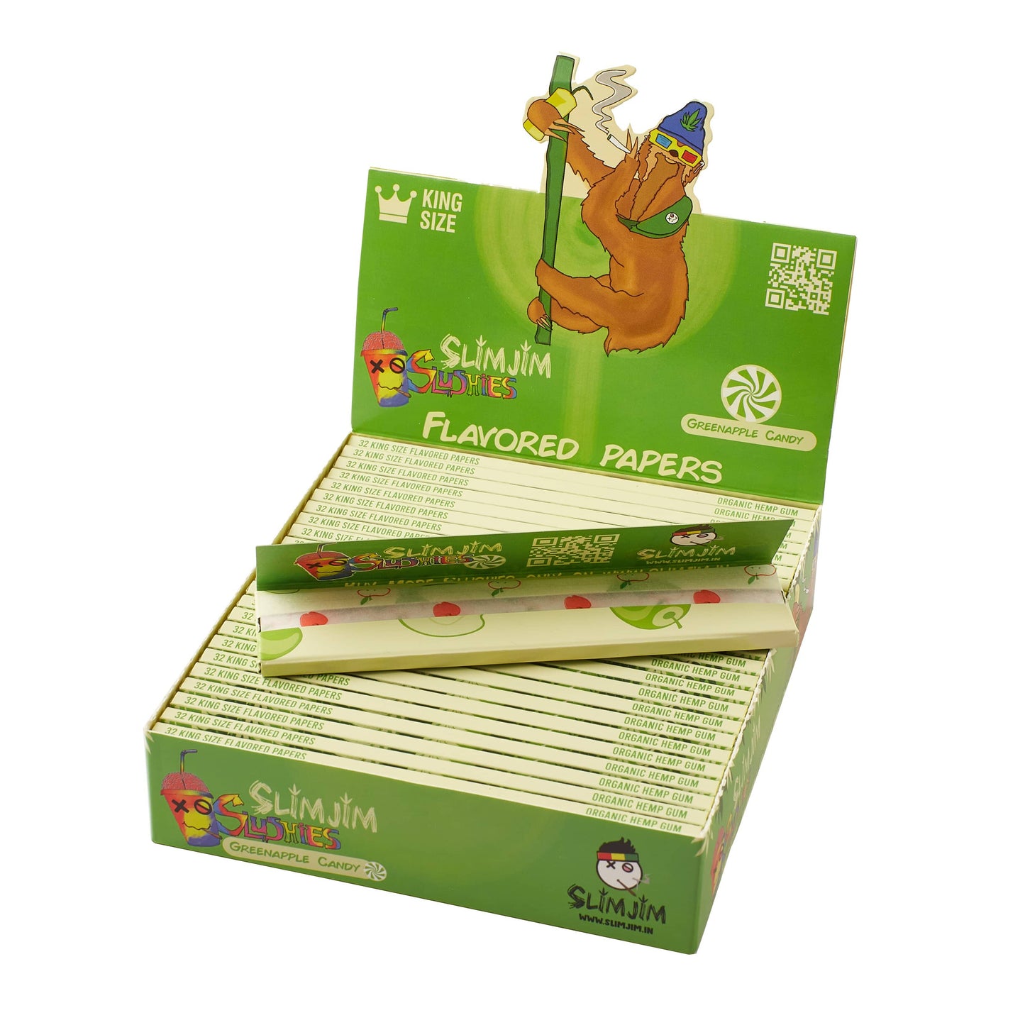 Slimjim Slushies- Green Apple Candy (25 Packs/Box) (WH)