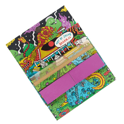 Slimjim x Jacob - King Size Papers + Grinder + Tray (16 Packs/Box) (WH)