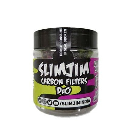SLIMJIM - DUO CARBON FILTERS ( EXTRA SLIM) (6MM) JAR OF 50
