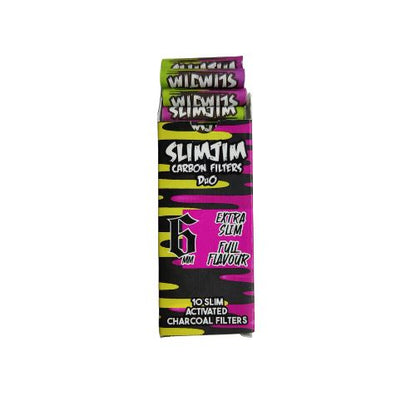 Slimjim - Carbon Filters DuO ( Extra Slim) (6MM) (Pack of 10)