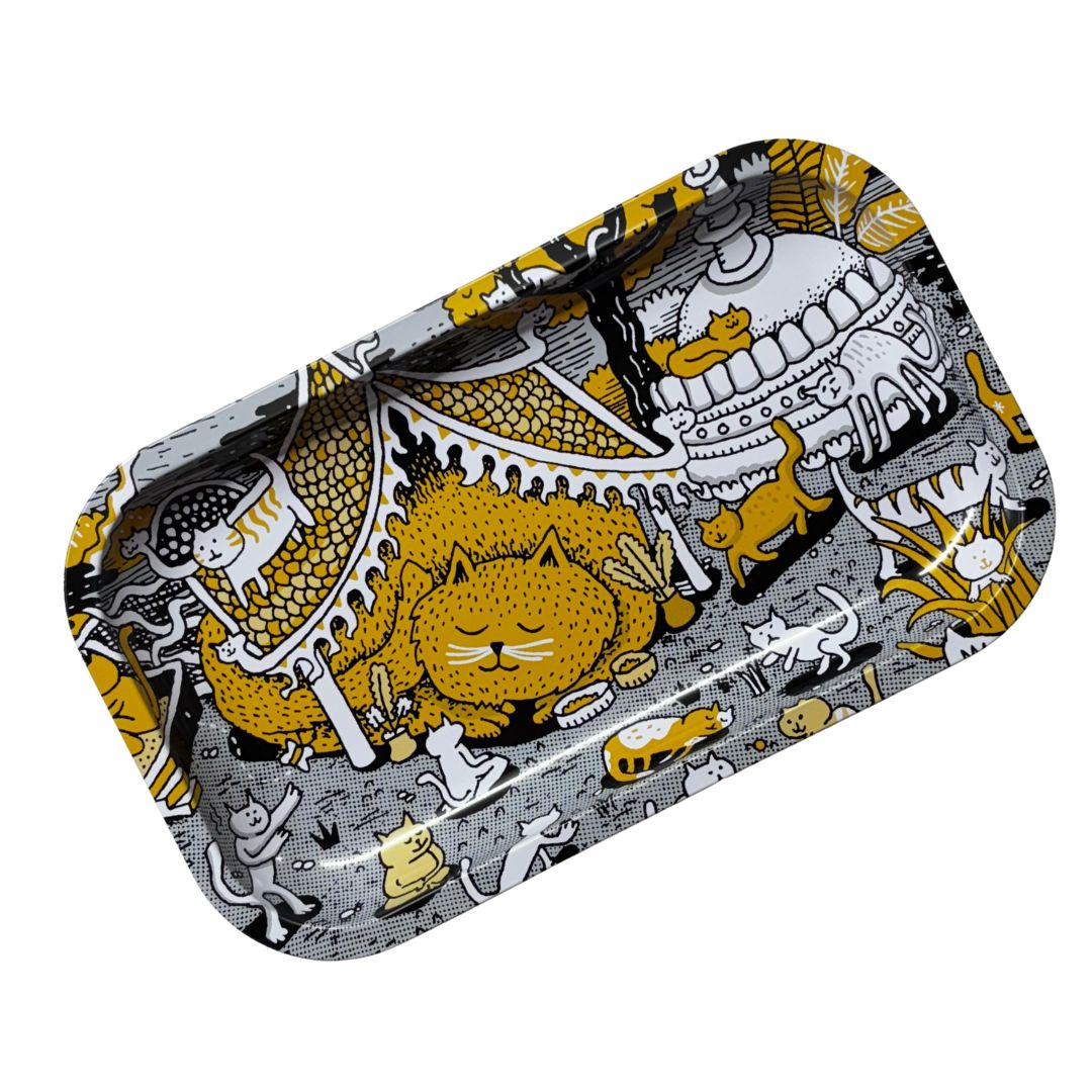 Buy Slimjim X Jacob 9 Lives Tray - Kitty Temple (Medium) rolling tray | Slimjim India