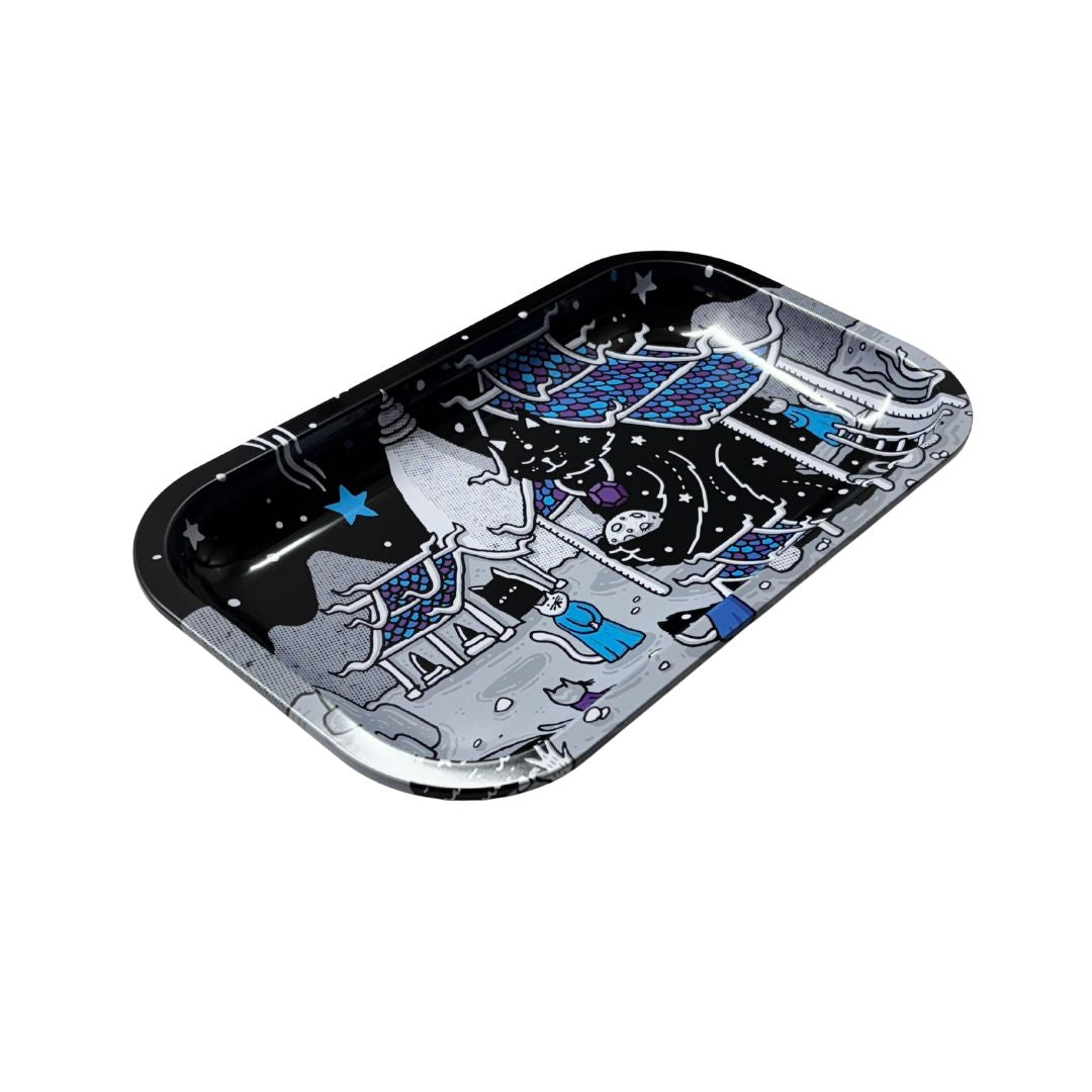 Buy Slimjim X Jacob 9 Lives Tray - Night Kitties (Medium) rolling tray | Slimjim India