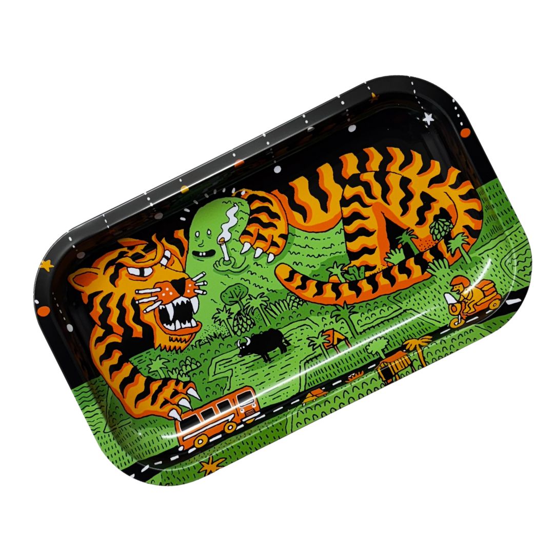 Buy Slimjim X Jacob 9 Lives Tray - Thaiger (Medium) rolling tray | Slimjim India