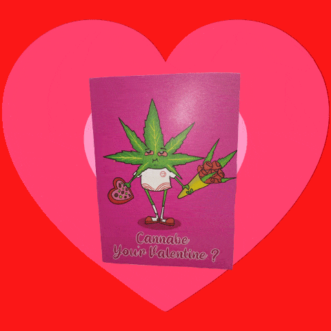 Cannabe Your Valentine? Hi Card Greeting Card Slimjim Skins