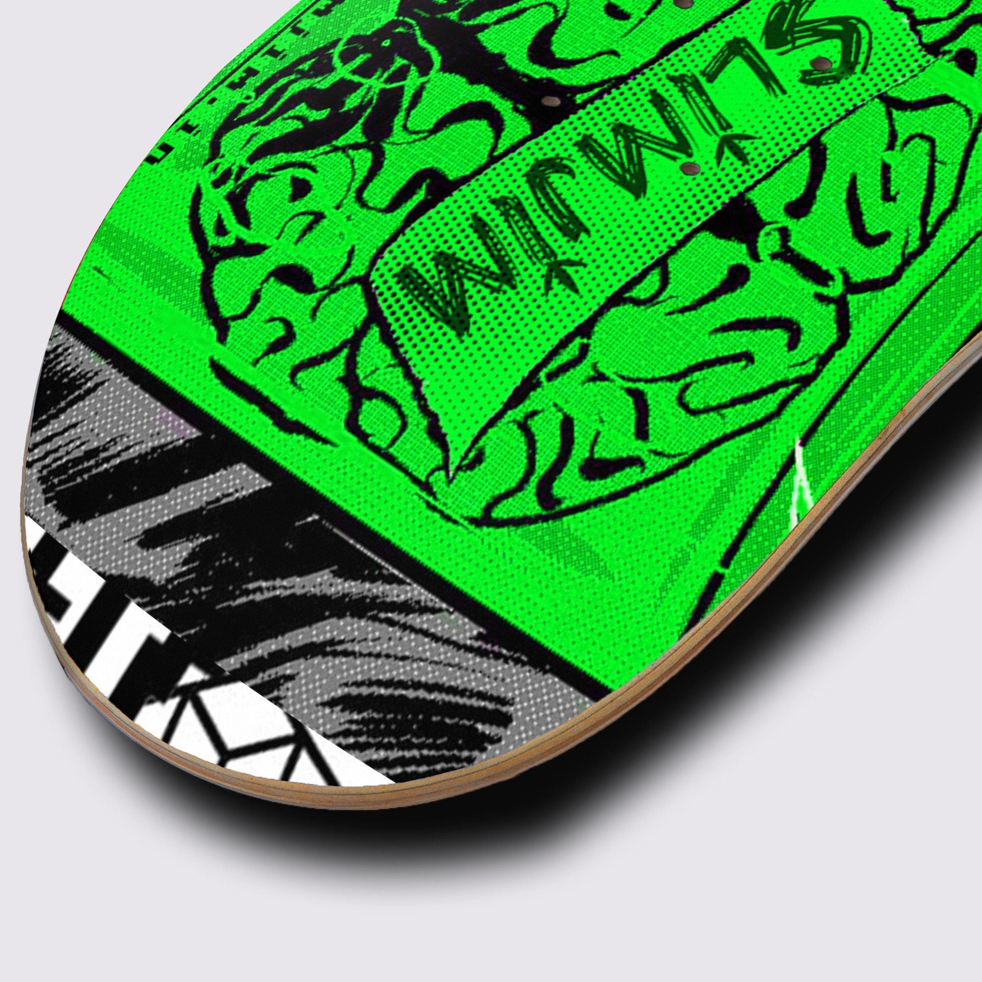 Green Wave Skate Deck Decor Slimjim Skins