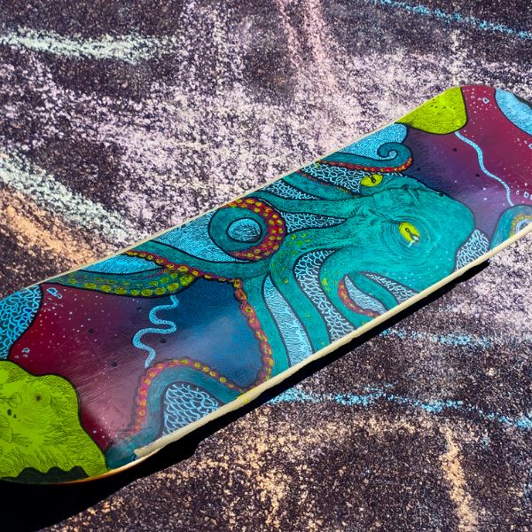 Octopi - Skate deck (Hand Painted) Decor Slimjim Skins